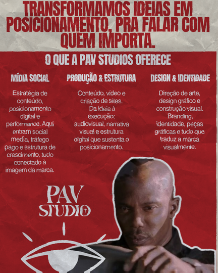 Design para comunicar — peça 3 do portfólio PAV Studio