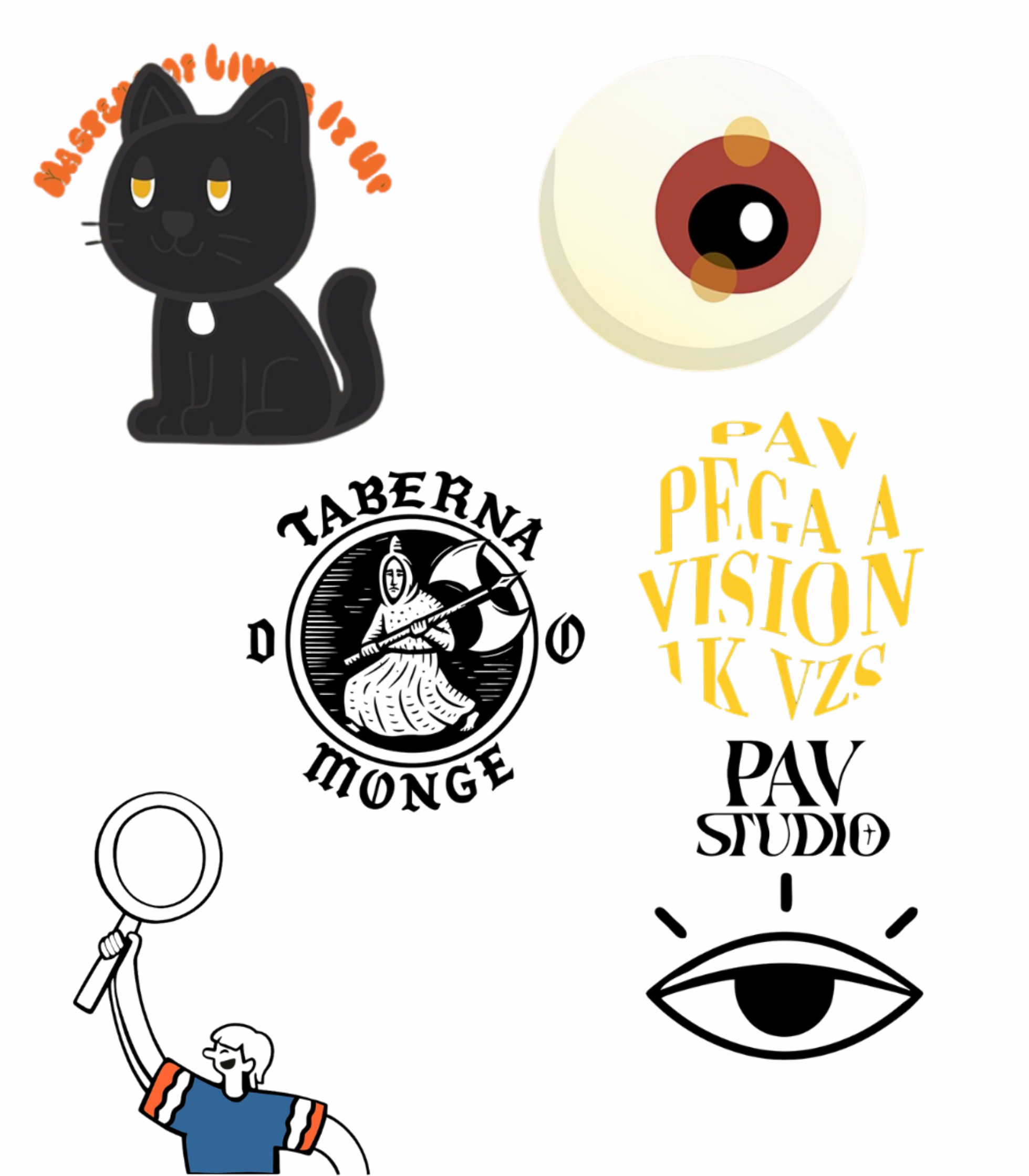Ilustração & identidade — peça 1 do portfólio PAV Studio